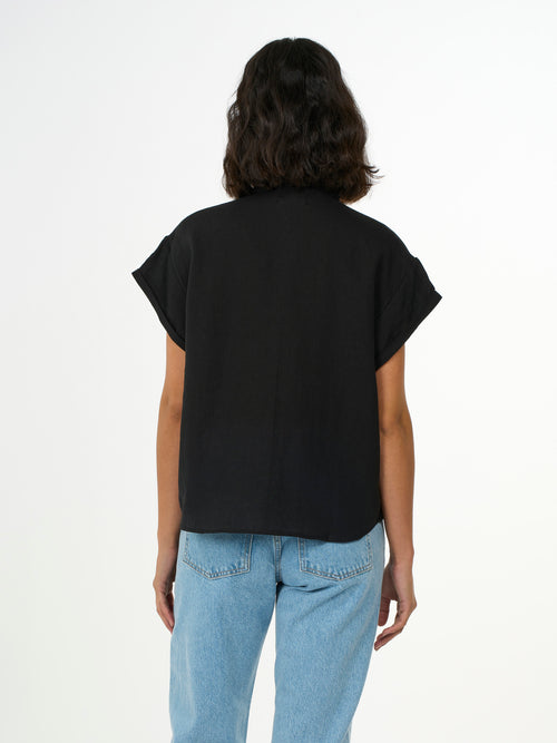 Black Aster Linen Shirt KNowledge Cotton Apparel