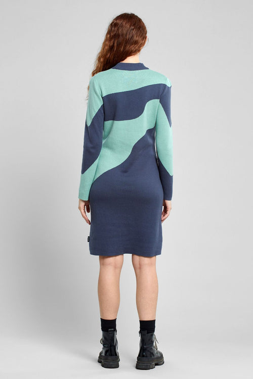 Dress Lo Flowy Blocks Ombre Blue/Granite Green Dedicated