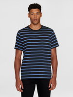 Regular Short Sleeve Striped O-Neck Tshirt Knowledge Cotton Apparel