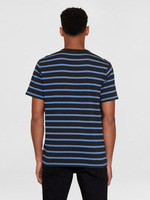 Regular Short Sleeve Striped O-Neck Tshirt Knowledge Cotton Apparel