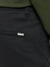 Black Luca Slim Twill Chino Pants Knowledge Cotton Apparel