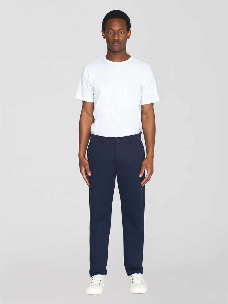 Chuck Regular Fit Chino Pants Navy Knowledge Cotton Apparel