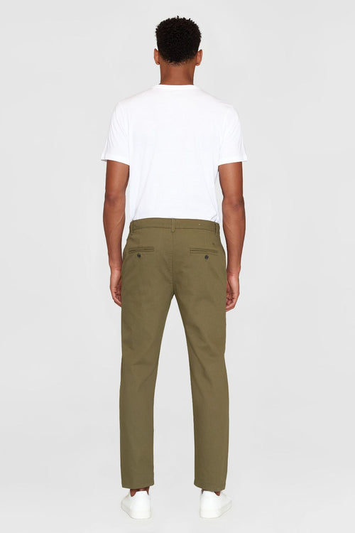 Burned Olive Chuck Regular Canvas Pants Knowledge Cotton Apparel