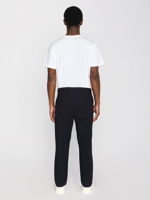 Navy Organic Cotton Chuck Flannel Pants  Knowledge Cotton Apparel