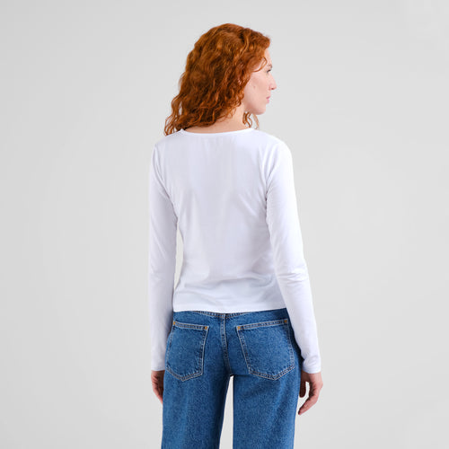 White Salmis Top Dedicated