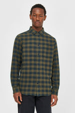Loose Fit Checkered Organic Cotton Flannel Shirt Knowledge Cotton Apparel