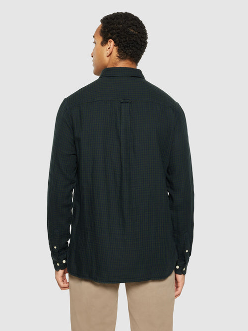 Regular Fit Double Layer Checkered Shirt Knowledge Cotton Apparel