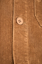 Streched 8-Wales Corduroy Overshirt Brown Sugar KNowledge Cotton Apparel
