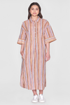 Loose Multicolored Striped Shirt Dress Knowledge Cotton Apparel