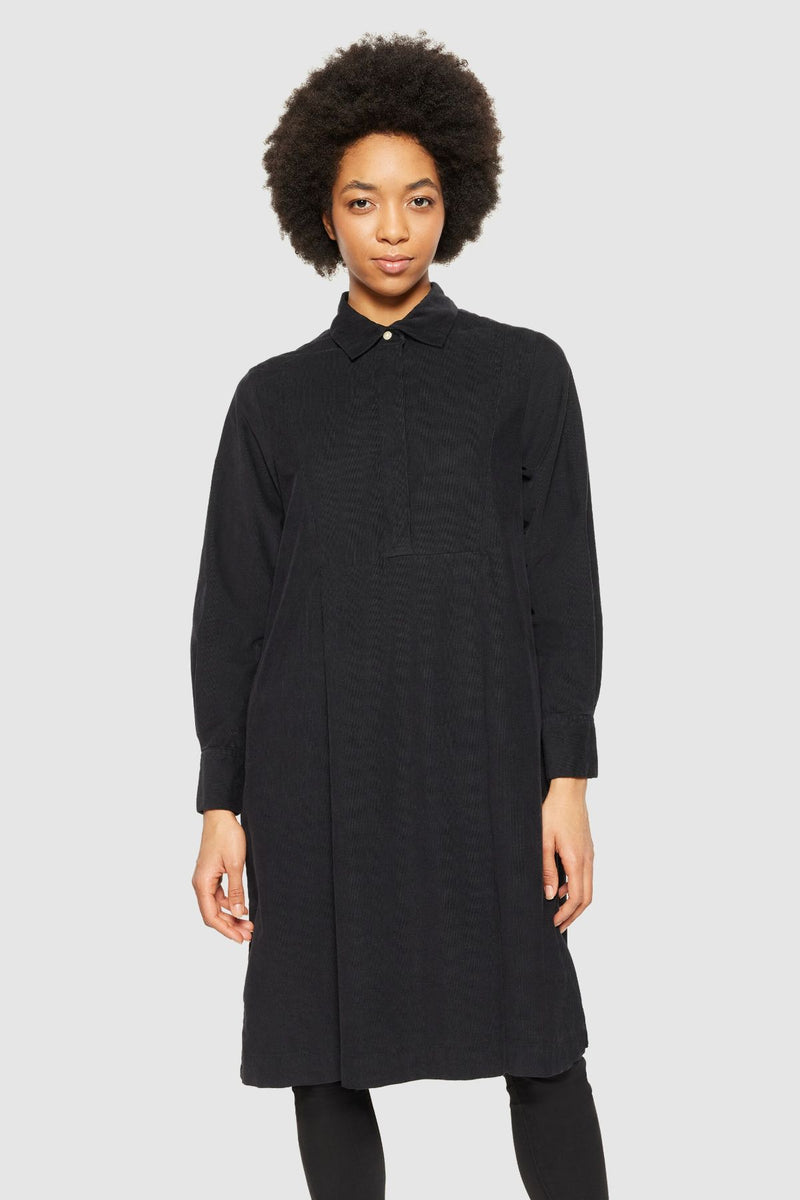 Black Baby Corduroy Shirt Dress Knowledge Cotton Apparel