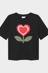Love Flower Black Vadstena Tshirt Dedicated