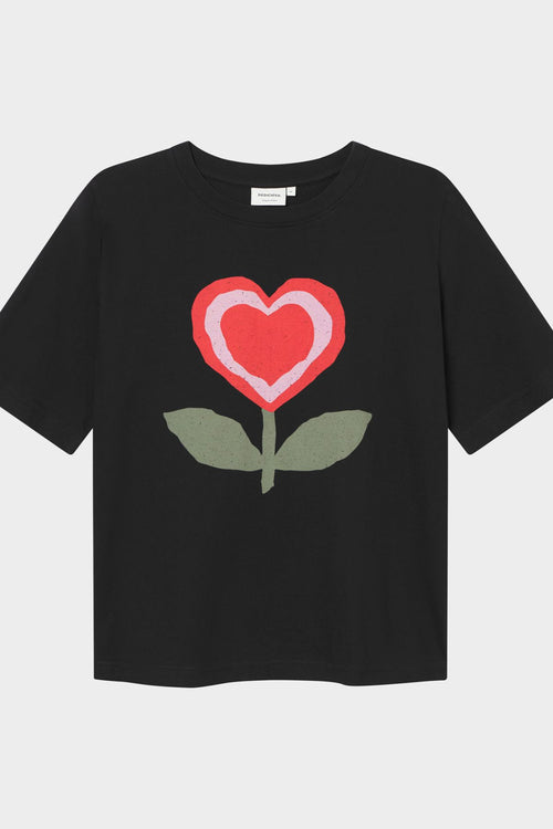 Love Flower Black Vadstena Tshirt Dedicated