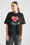 Love Flower Black Vadstena Tshirt Dedicated