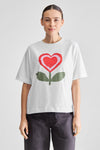 Love Flower White Vadstena Tshirt Dedicated