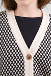 Bubble Knit Black/Vanilla White Kanan Cardigan Dedicated