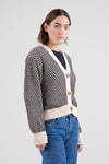 Bubble Knit Black/Vanilla White Kanan Cardigan Dedicated