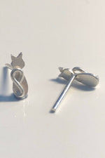 Cats Silver Earrings Otro Mundo Barcelona