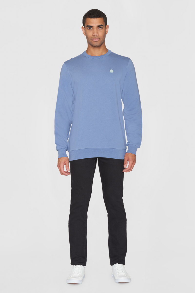 Blue Basic Badge Sweat Knowledge Cotton Apparel