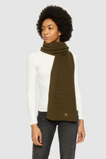 Rib Knit Scarf Green Knowledge Cotton Apparel