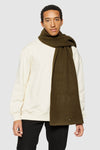 Rib Knit Scarf Green Knowledge Cotton Apparel