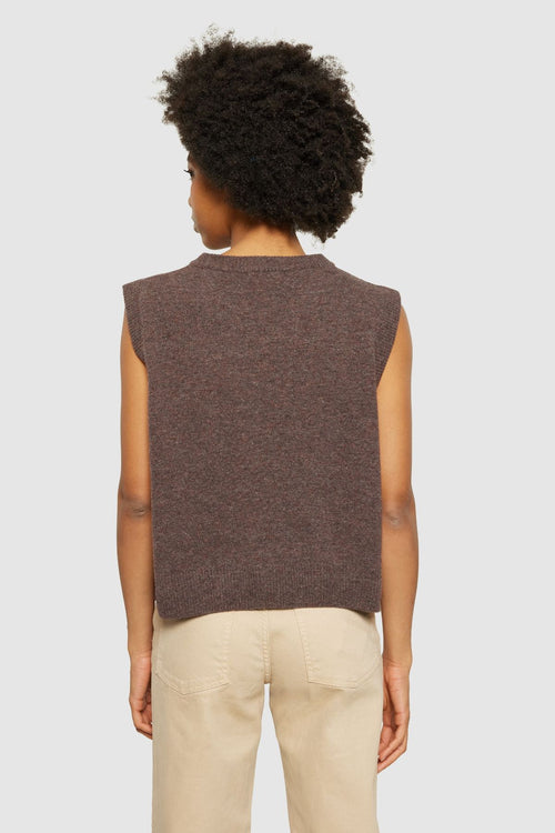 Brown Lambswool Vest Knowledge Cotton Apparel