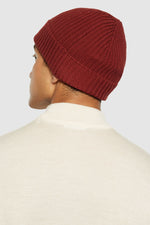 Fired Brick Rib Beanie Knowledge Cotton Apparel