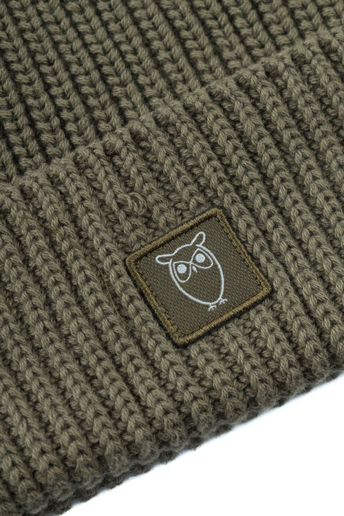 Rib Beanie Green Knowledge Cotton Apparel