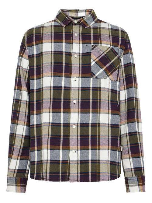 Light Flannel Checkered Shirt Knowledge Cotton Apparel