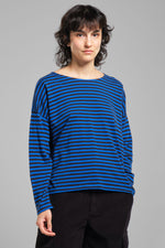 Black/Surf Blue Humledal Stripes Top Dedicated