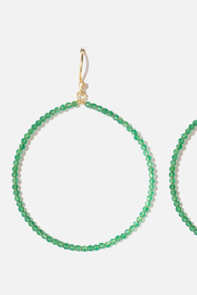 Green Onyx Batu Hoops