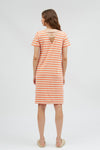 Mandarin Red Stripes Aras Dress Suite13