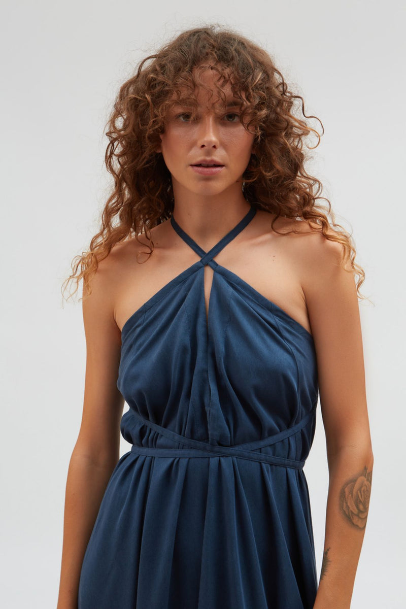 Multiposition Long Blue Night Tencel Dress Suite13 The Good Store Barcelona Multiposition Long Blue Night Tencel Dress Suite13 The Good Store Barcelona
