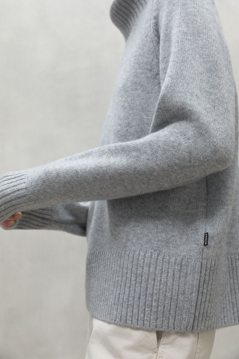 Grey Caqui Turtleneck Jumper Ecoalf