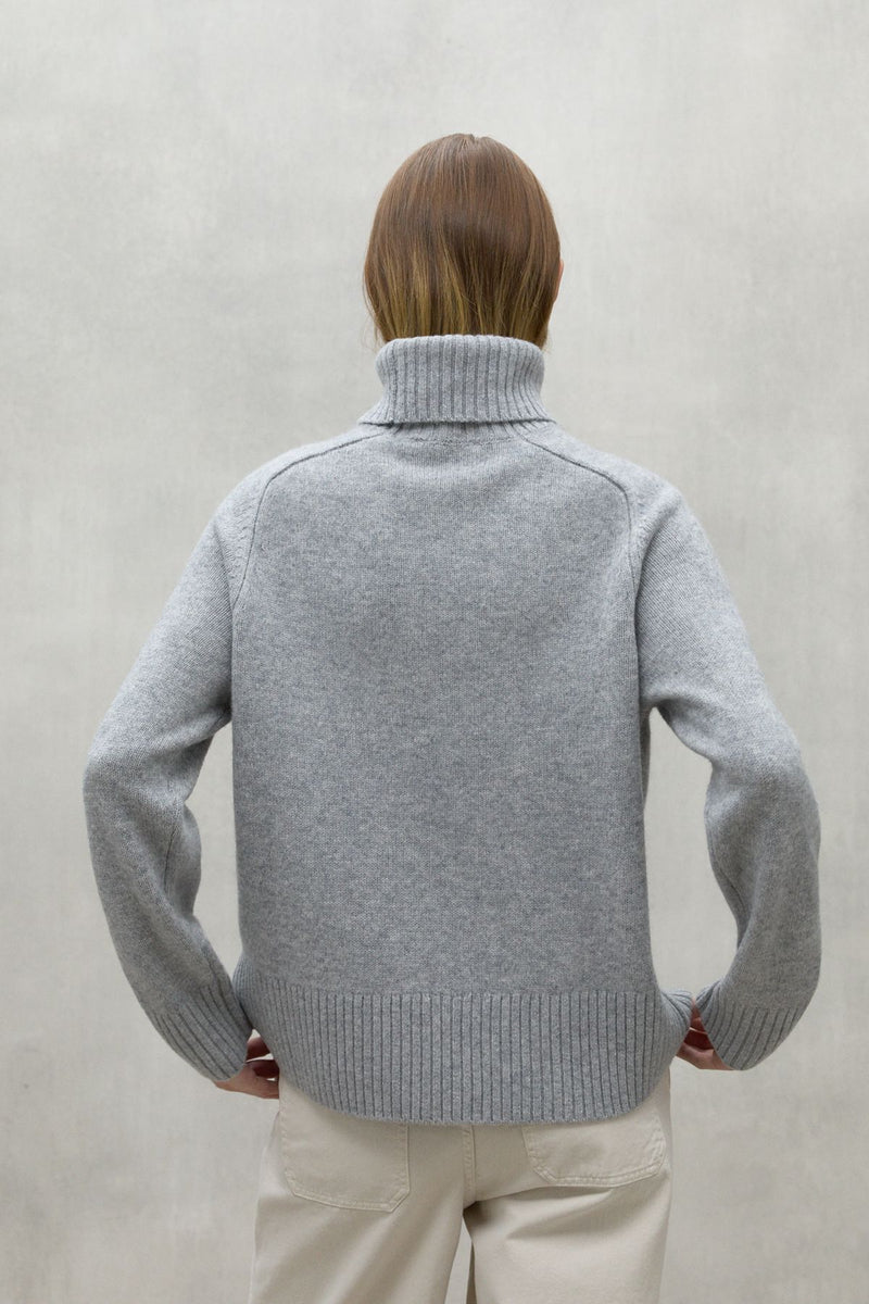 Grey Caqui Turtleneck Jumper Ecoalf