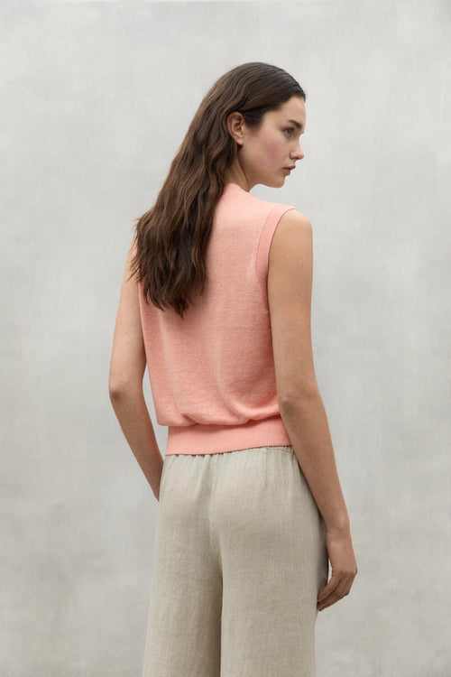 Melia Linen Knitted Vest Ecoalf