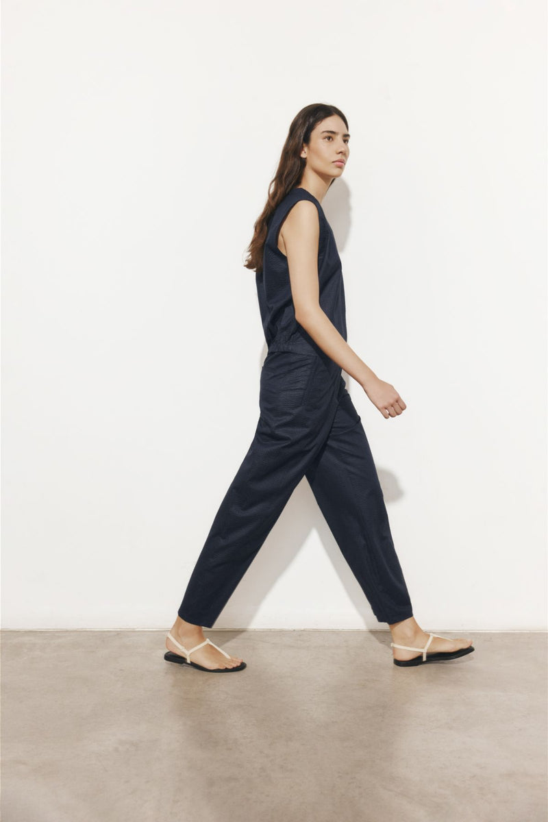 Navy Seersucker Ripoll Pants Ecoalf