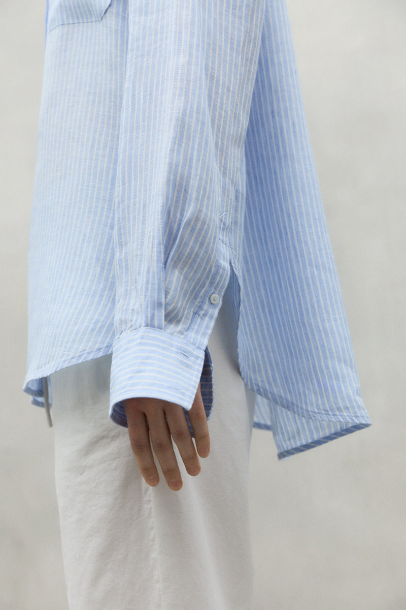 Blue Stripes Daria Linen Shirt Ecoalf