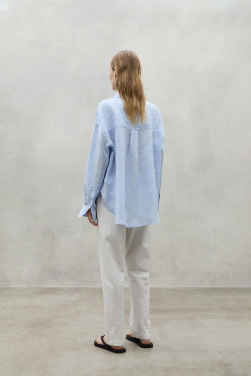 Blue Stripes Daria Linen Shirt Ecoalf