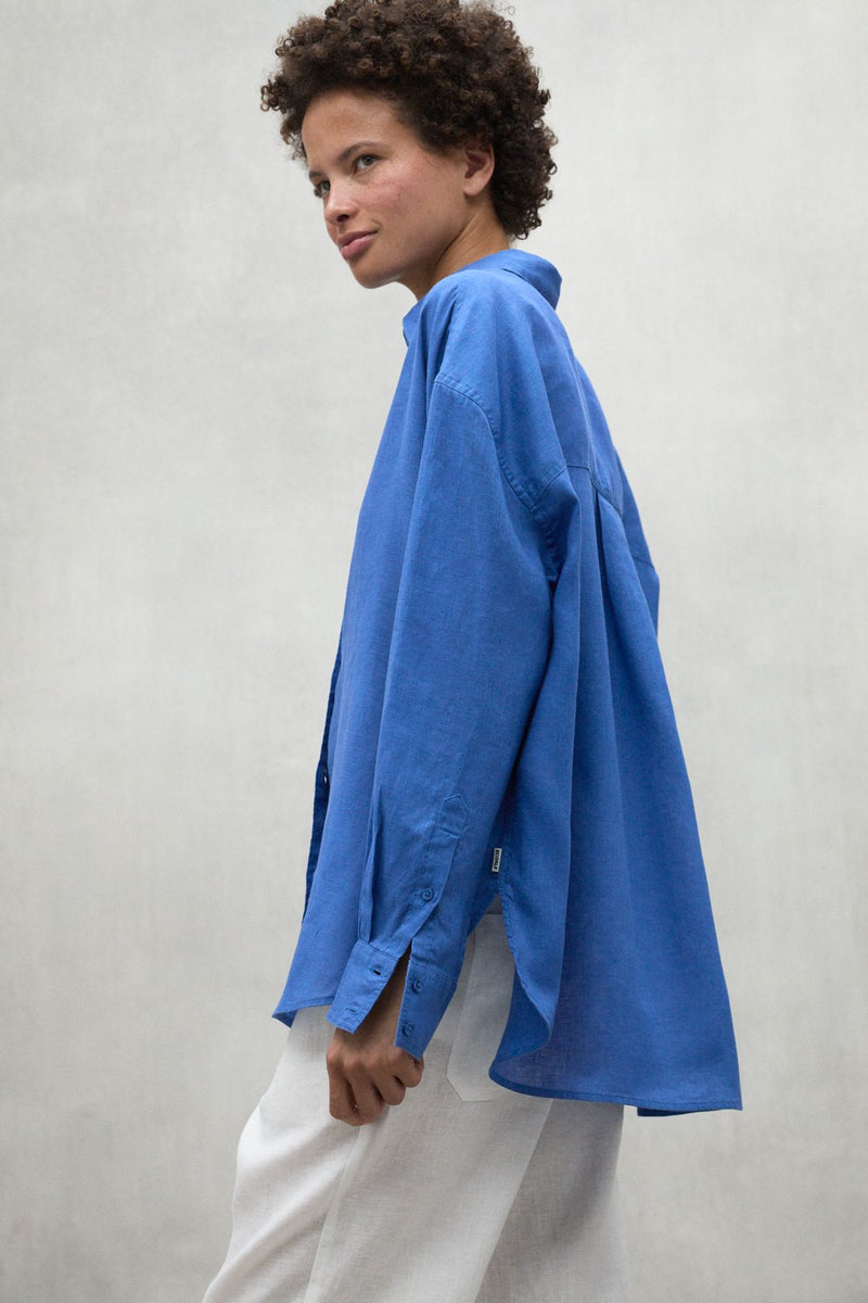 Blue Daria Linen Shirt Ecoalf