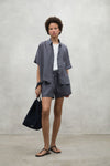 Storm Grey Melania Linen Shirt Ecoalf