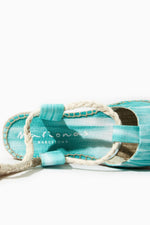 Floating Turquoise Dora Flat Sandals by Marionas Barcelona