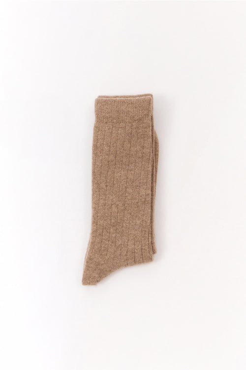 Beige Lisos Wool Socks Suite13Lab