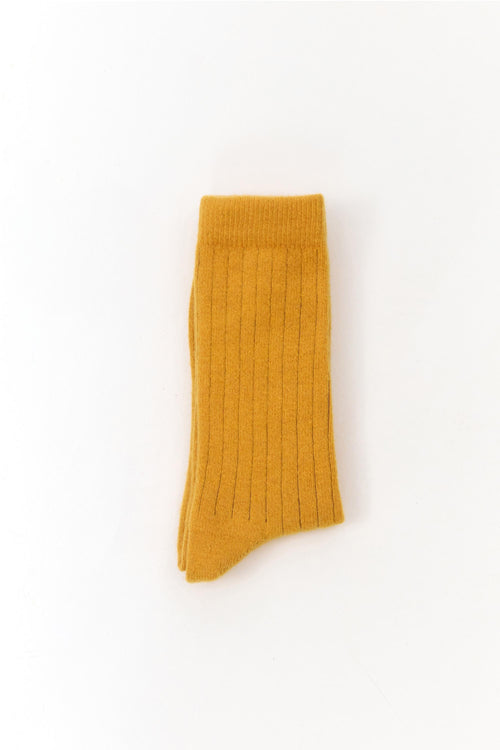 Mustard Lisos Wool Socks Suite13Lab