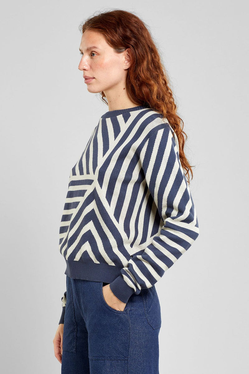 Sweater Arendal Mountain Line Ombre Blue Dedicated