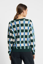 Sweater Arendal Retro Check Dark Green Dedicated