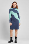 Dress Lo Flowy Blocks Ombre Blue/Granite Green Dedicated