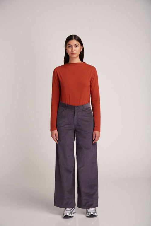 Lires Dark Grey Corduroy Pants Suite13