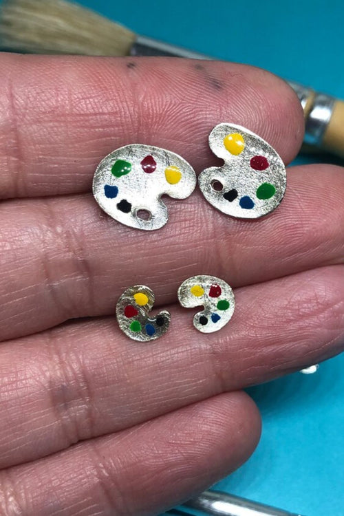 Watercolor Palette Earrings Otro Mundo