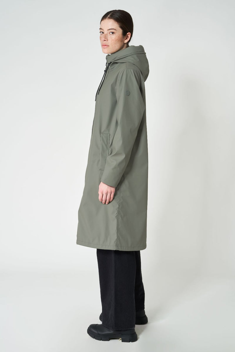 Mulled Basil Waterproof Quilted Coat Tanta