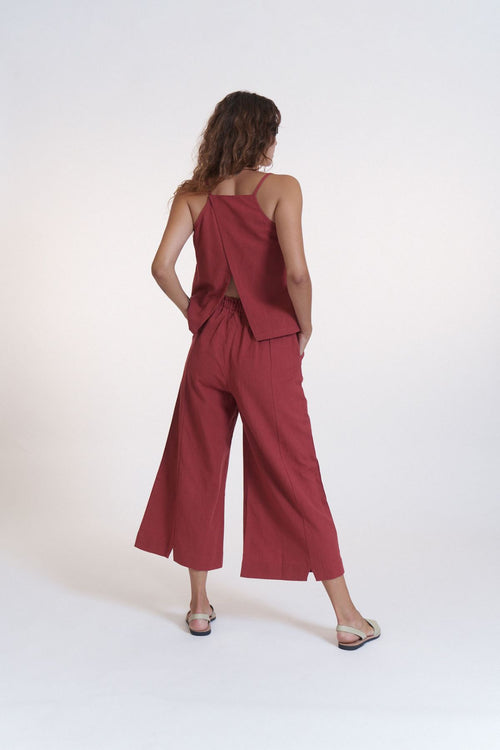 Inca Earth Red Coulotte Pants Suite 13